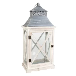 Laterne - Aus Holz - 23 X 14 X 44 Cm