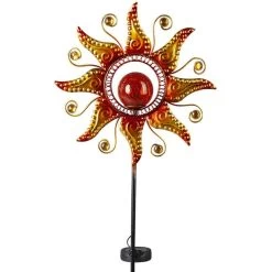 Pflanzenstecker Mit Solarlampe - Sonne - Ca. 29 X 6,5 X 107,5 Cm