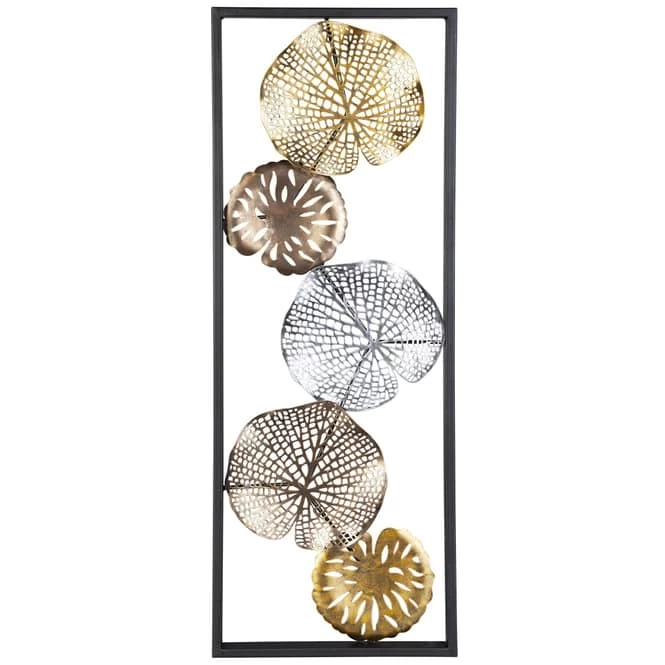 Wanddeko - Seerosenblätter - 30 X 3 X 84 Cm 1 Wanddeko - Seerosenblätter - 30 X 3 X 84 Cm