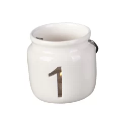 Teelichthalter - Advent - Aus Keramik - Ca. 7,5 X 7,5 X 7 Cm - 4 Stück 12 Teelichthalter - Advent - Aus Keramik - Ca. 7,5 X 7,5 X 7 Cm - 4 Stück -Keeeper Store 218266 3