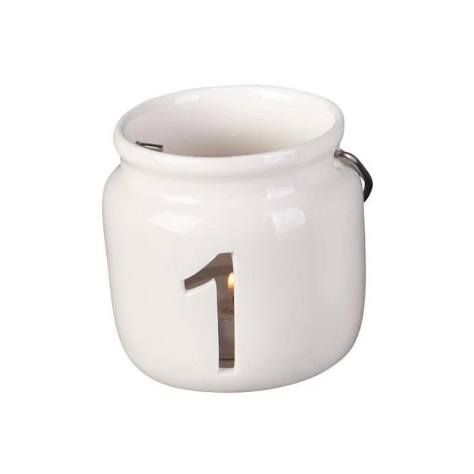 Teelichthalter - Advent - Aus Keramik - Ca. 7,5 X 7,5 X 7 Cm - 4 Stück 6 Teelichthalter - Advent - Aus Keramik - Ca. 7,5 X 7,5 X 7 Cm - 4 Stück – Bild 6