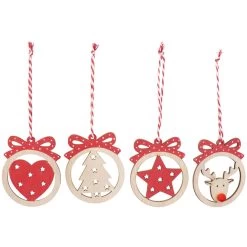 Dekohänger - Christbaumkugeln - Aus Holz - Ca. 10 X 6 Cm - 12 Stück 11 Dekohänger - Christbaumkugeln - Aus Holz - Ca. 10 X 6 Cm - 12 Stück -Keeeper Store 219032 1