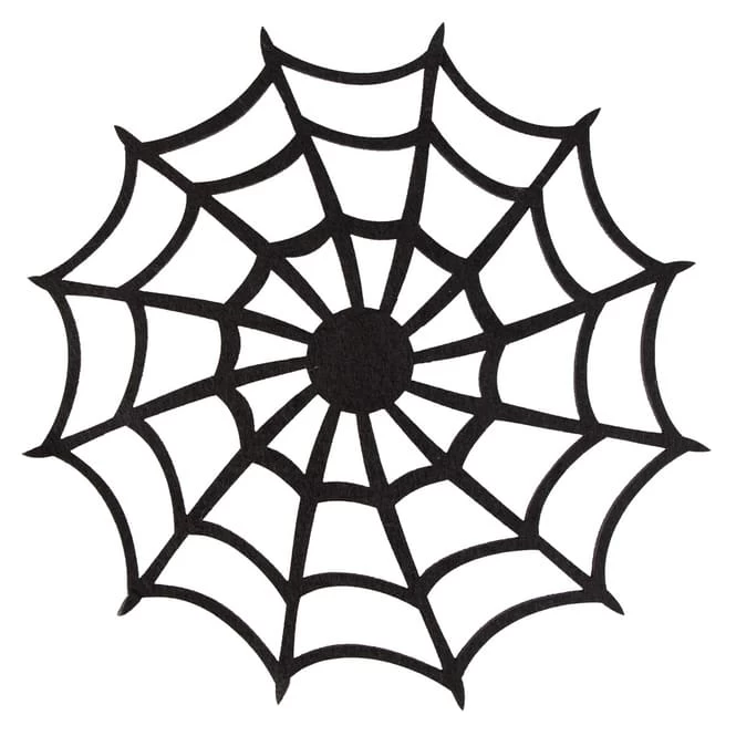Platzdecke - Spinnennetz - Aus Filz - Ø = Ca. 35 Cm 2 Platzdecke - Spinnennetz - Aus Filz - Ø = Ca. 35 Cm – Bild 2