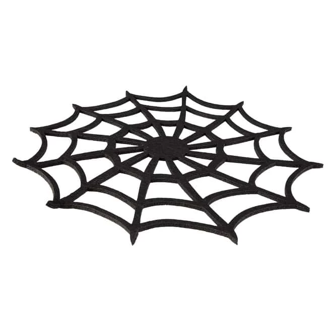 Platzdecke - Spinnennetz - Aus Filz - Ø = Ca. 35 Cm 1 Platzdecke - Spinnennetz - Aus Filz - Ø = Ca. 35 Cm