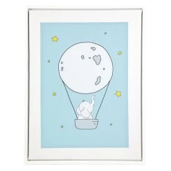 Canvasbild - Elefant - Ca. 30 X 40 X 2,5 Cm - Blau/weiß