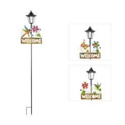 LED-Solarstecker - Laterne - Ca. 25,5 X 11 X 127,5 Cm - 1 Stück