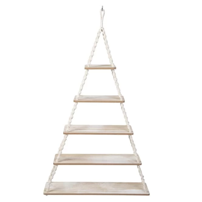 Dekohänger - Makramee-Regal - Ca. 94 X 25 X 55 Cm 1 Dekohänger - Makramee-Regal - Ca. 94 X 25 X 55 Cm