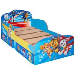 Paw Patrol - Kinderbett Mit Stauraum - Blau - Ca. 70 X 140 Cm