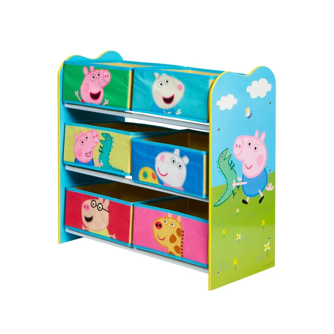 Peppa Wutz - Regal Mit 6 Boxen 1 Peppa Wutz - Regal Mit 6 Boxen