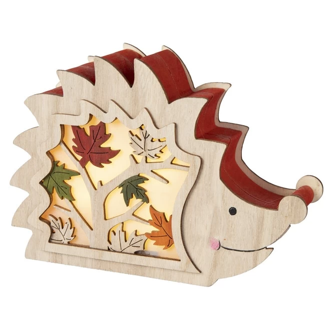 LED-Igel - Aus Holz - Ca. 19,5 X 4,5 X 13,5 Cm 2 LED-Igel - Aus Holz - Ca. 19,5 X 4,5 X 13,5 Cm – Bild 2