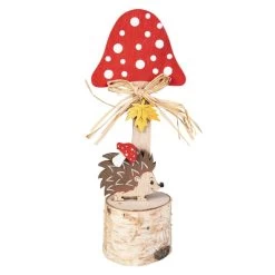 Pilz - Aus Holz - Ca. 8 X 6 X 22 Cm