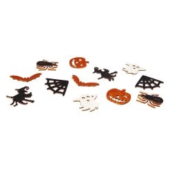 Streudeko - Halloween - Aus Holz - 12 Stück - Schwarz/orange/weiß -Keeeper Store 229713 2