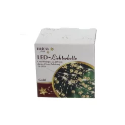 20er LED-Lichterkette - Kugeln Gold - Ca. 200 Cm