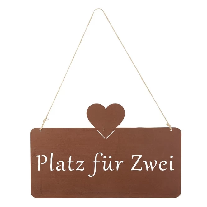 Dekohänger - Platz Für Zwei - Ca. 33 X 21 Cm 1 Dekohänger - Platz Für Zwei - Ca. 33 X 21 Cm