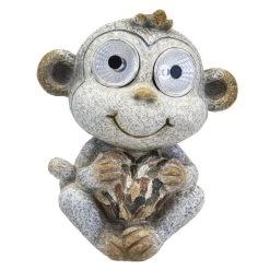 LED-Solarlampe - Affe - Aus Polyresin - Ca. 14,5 X 10 X 17,5 Cm