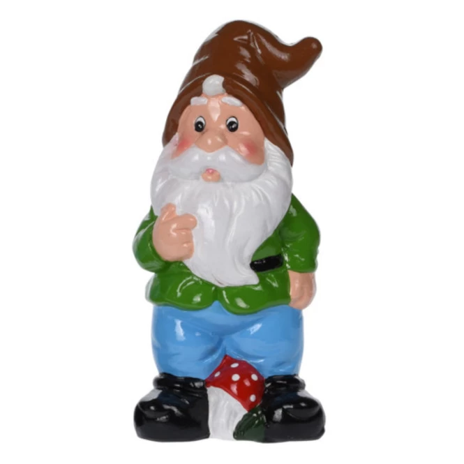 Gartenzwerg - Aus Keramik - Ca. 9,5 X 7,5 X 19,5 Cm - 1 Stück 1 Gartenzwerg - Aus Keramik - Ca. 9,5 X 7,5 X 19,5 Cm - 1 Stück