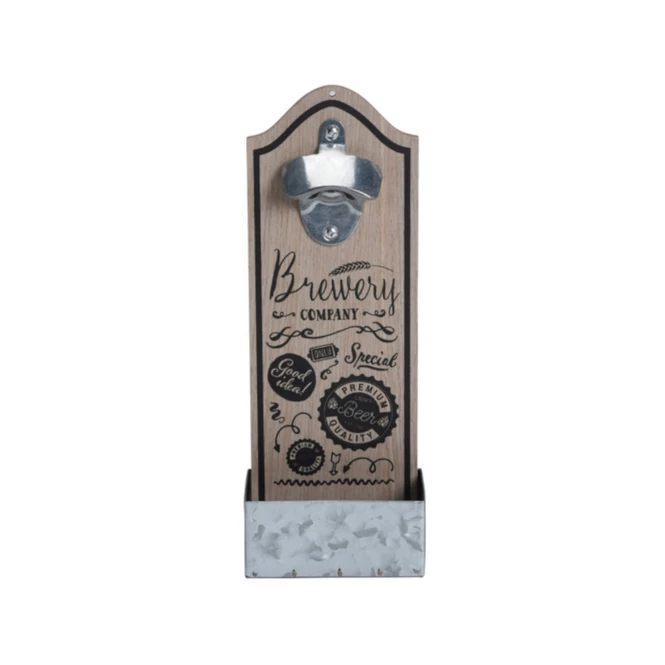 Wanddeko - Flaschenöffner - Aus Holz - Ca. 30,5 X 12 X 7 Cm - 1 Stück 1 Wanddeko - Flaschenöffner - Aus Holz - Ca. 30,5 X 12 X 7 Cm - 1 Stück