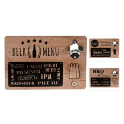 Wanddeko - Flaschenöffner - Aus Holz - Ca. 30 X 20 X 4 Cm - 1 Stück