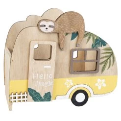 Dekokörbchen - Wohnwagen - Aus Holz - Ca. 16 X 9,5 X 18 Cm -Keeeper Store 235378 1