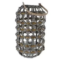 Laterne - Aus Rattan - Ca. 13 X 43 Cm