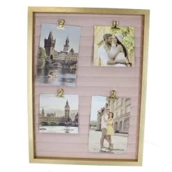 Bilderrahmen - Memoboard - Rosa/gold - Ca. 30 X 40 X 2,5 Cm