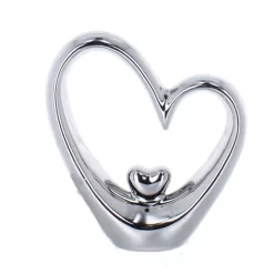 Herzsilhouette Silber - Ca. 20 X 5,5 X 22 Cm