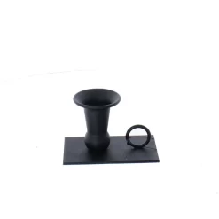Kerzenhalter Schwarz - Aus Metall - Ca. 11 X 6,5 X 7 Cm
