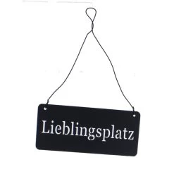 Schild - Lieblingsplatz - Ca. 15 X 6,5 Cm