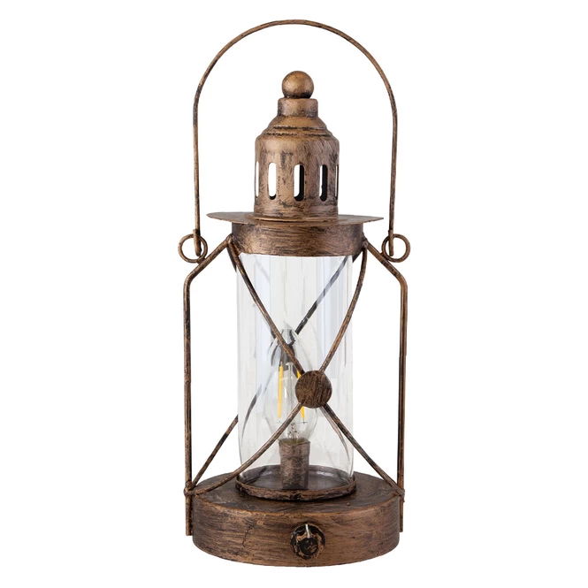 LED-Laterne - Aus Glas - Ca. 12,5 X 27,5 Cm 1 LED-Laterne - Aus Glas - Ca. 12,5 X 27,5 Cm