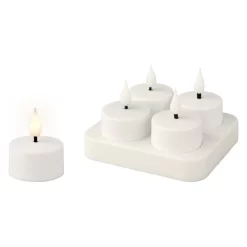 LED-Teelichter - Ø = Ca. 4 Cm - 4 Stück