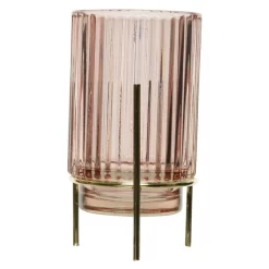 Teelichtglas - Ca. 9 X 15,5 Cm - Rosa - 1 Stück -Keeeper Store 240914 3