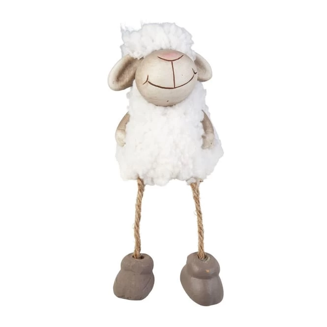 Schaf Mit Schlenkerbeinen - Aus Keramik Und Textil - Ca. 6 X 5,5 X 7,5 Cm - 1 Stück 1 Schaf Mit Schlenkerbeinen - Aus Keramik Und Textil - Ca. 6 X 5,5 X 7,5 Cm - 1 Stück