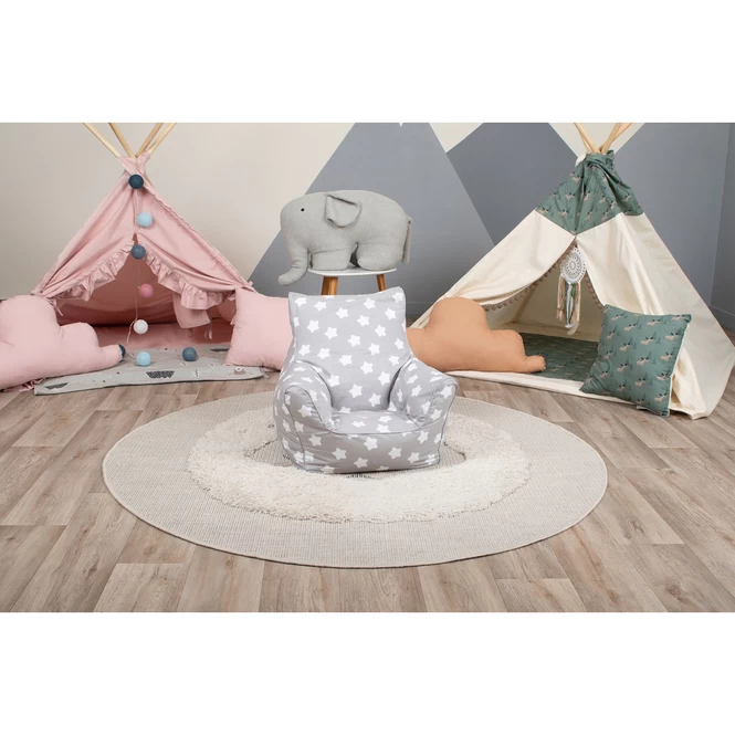 Kindersitzsack Sterne - Grau/weiß 3 Kindersitzsack Sterne - Grau/weiß – Bild 3