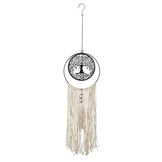 Traumfänger - Lebensbaum - Aus Metall Und Textil - Ca. 95 X 24 Cm 1 Traumfänger - Lebensbaum - Aus Metall Und Textil - Ca. 95 X 24 Cm
