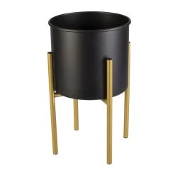 Pflanztopf Mit Ständer - Aus Metall - øxH: Ca. 22 X 35 Cm