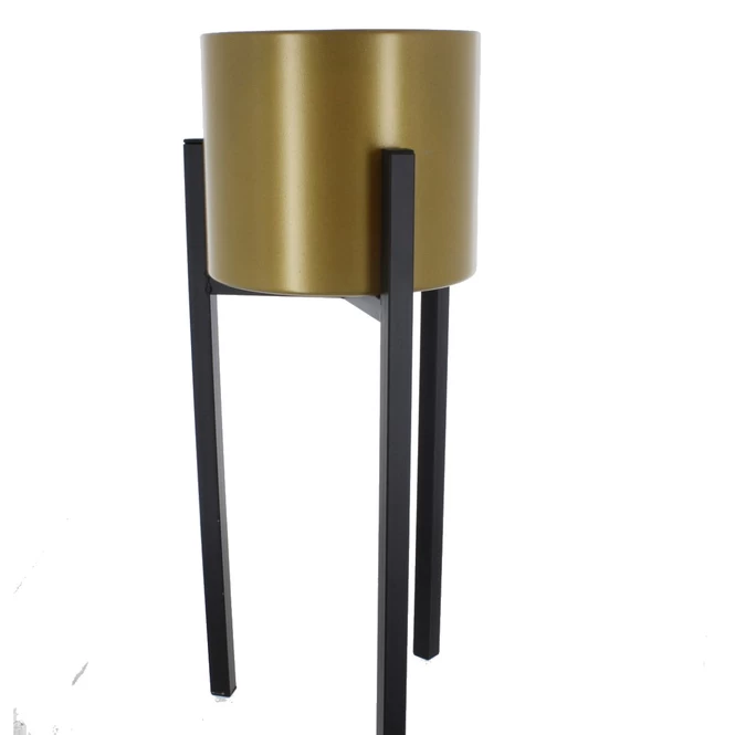 Pflanztopf Mit Ständer - Aus Metall - Ca. 24 X 60 Cm 1 Pflanztopf Mit Ständer - Aus Metall - Ca. 24 X 60 Cm