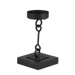 Kerzenständer - Schwarz - Aus Metall - Ca. 7 X 7 X 12 Cm