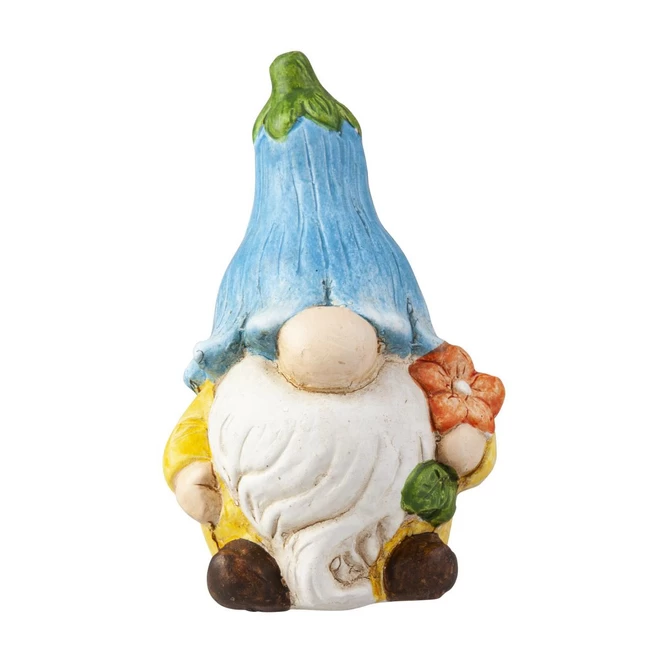 Wichtel Mit Blume - Aus Keramik - Ca. 6,5 X 6 X 10 Cm - 1 Stück 1 Wichtel Mit Blume - Aus Keramik - Ca. 6,5 X 6 X 10 Cm - 1 Stück