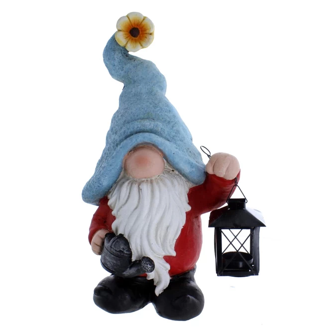 Wichtel Mit Laterne - Aus Magnesia - Ca. 22 X 16,5 X 41 Cm 1 Wichtel Mit Laterne - Aus Magnesia - Ca. 22 X 16,5 X 41 Cm