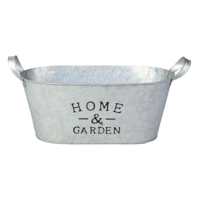 Übertopf - Home & Garden - Aus Metall - Ca. 31 X 13/ 16,5 X 25 Cm