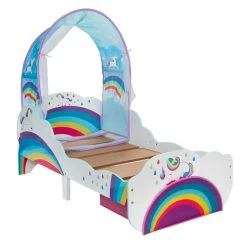 Kinderbett Einhorn Und Regenbogen - Mit Stauraum Und Betthimmel -Keeeper Store 244107 5013138669587 moose toys einhorn regenbogen kleinkinderbett 04