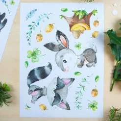 Wandtattoo - Waldtiere - Set 6 -Keeeper Store 247022 4251450925740 papierdrachen wandtattoo waldtiere set 6 06