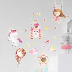 Wandtattoo - Einhorn - Set 2 -Keeeper Store 247024 4251450927379 papierdrachen wandtattoo einhorn set 2 02