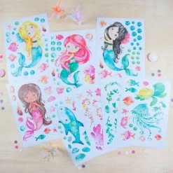 Wandtattoo - Meerjungfrau - Set 1 9 Wandtattoo - Meerjungfrau - Set 1 -Keeeper Store 247025 4251450925719 papierdrachen wandtattoo meerjungfrau set 1 02