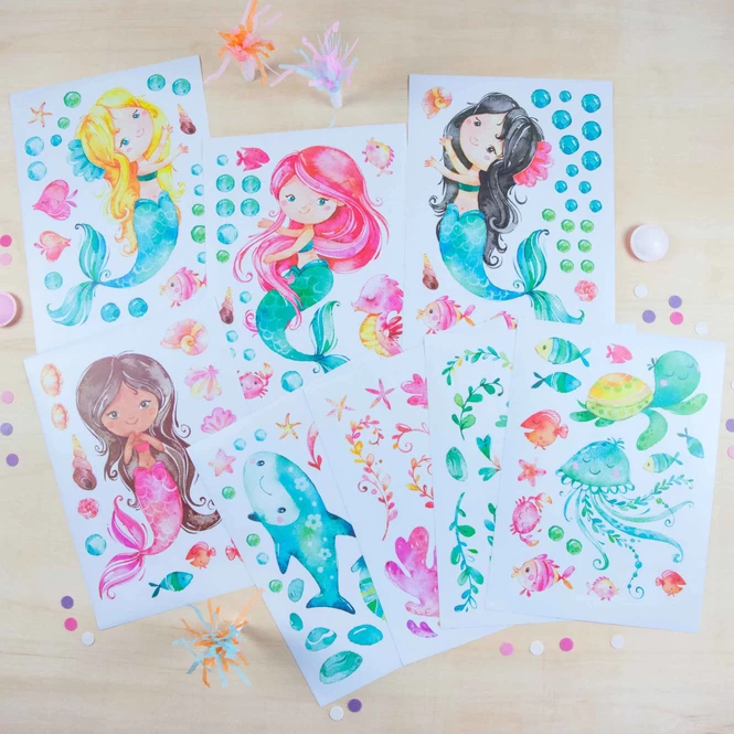 Wandtattoo - Meerjungfrau - Set 1 4 Wandtattoo - Meerjungfrau - Set 1 – Bild 4