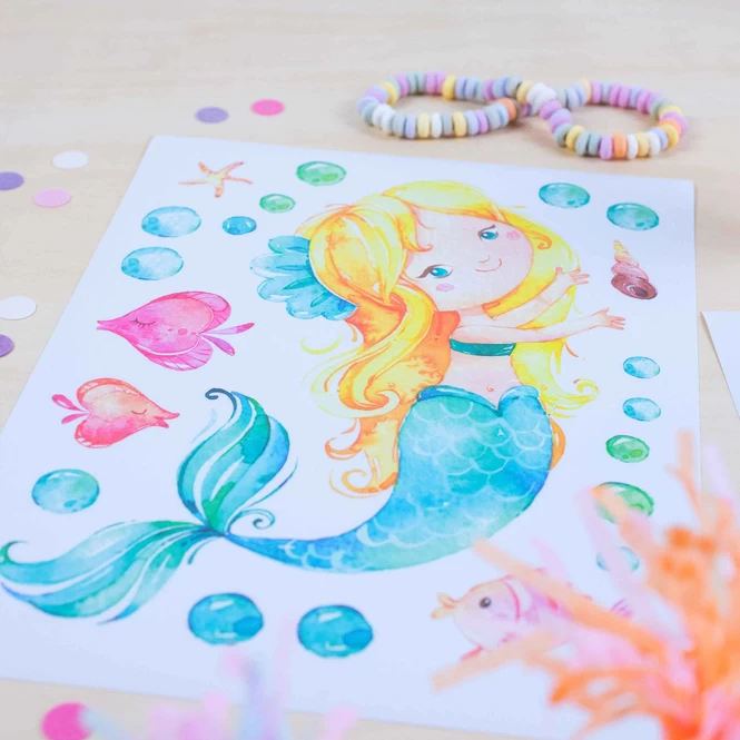 Wandtattoo - Meerjungfrau - Set 1 6 Wandtattoo - Meerjungfrau - Set 1 – Bild 6