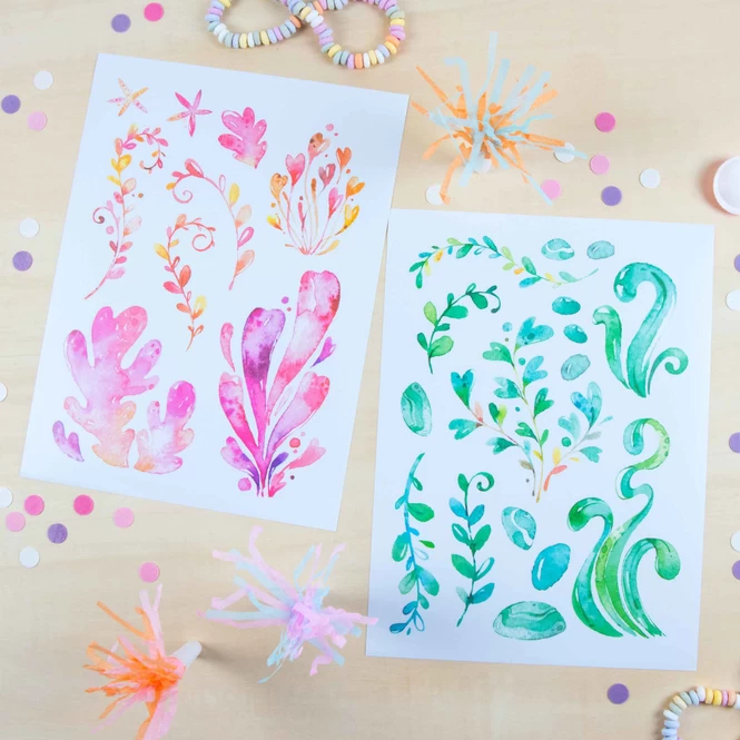 Wandtattoo - Meerjungfrau - Set 1 1 Wandtattoo - Meerjungfrau - Set 1