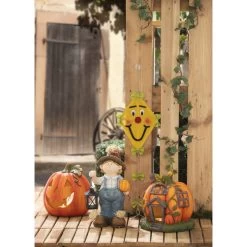 Windlicht - Kürbis - Aus Keramik - 27 X 25,5 X 27,5 Cm