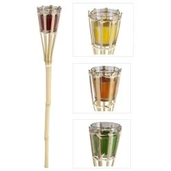 Gartenfackel - Citronella - Aus Bambus - Ca. 7,5 X 7,5 X 76 Cm - 1 Stück -Keeeper Store kerze2
