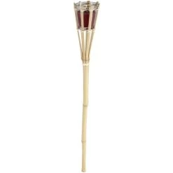Gartenfackel - Citronella - Aus Bambus - Ca. 7,5 X 7,5 X 76 Cm - 1 Stück -Keeeper Store marsala